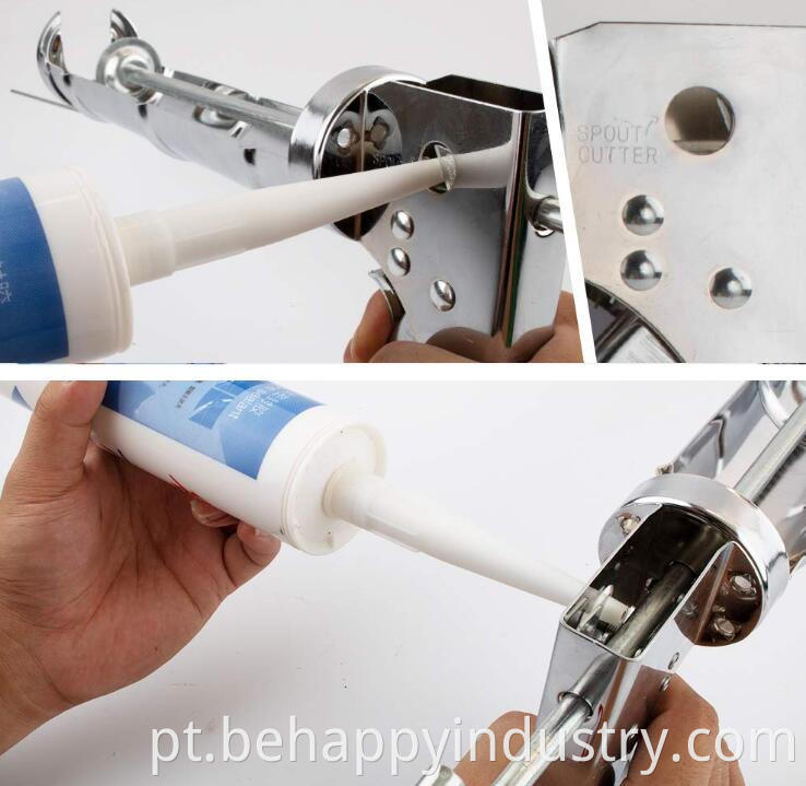 Caulk Gun 3 em 1 pistola de calafeta de 10 oz de silicone